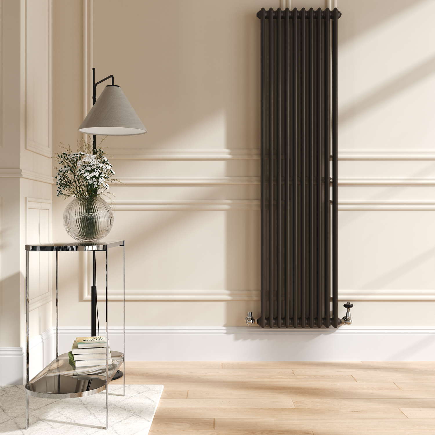Reggio Russet Vertical Double Column Traditional Radiator 1800X470mm 4399 Btu - Cast Iron Style