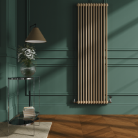 Reggio Elk brown Vertical Double Column Traditional Radiator 1800x560mm 5279 BTU - Cast Iron Style