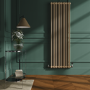 Reggio Elk brown Vertical Double Column Traditional Radiator 1800x560mm 5279 BTU - Cast Iron Style