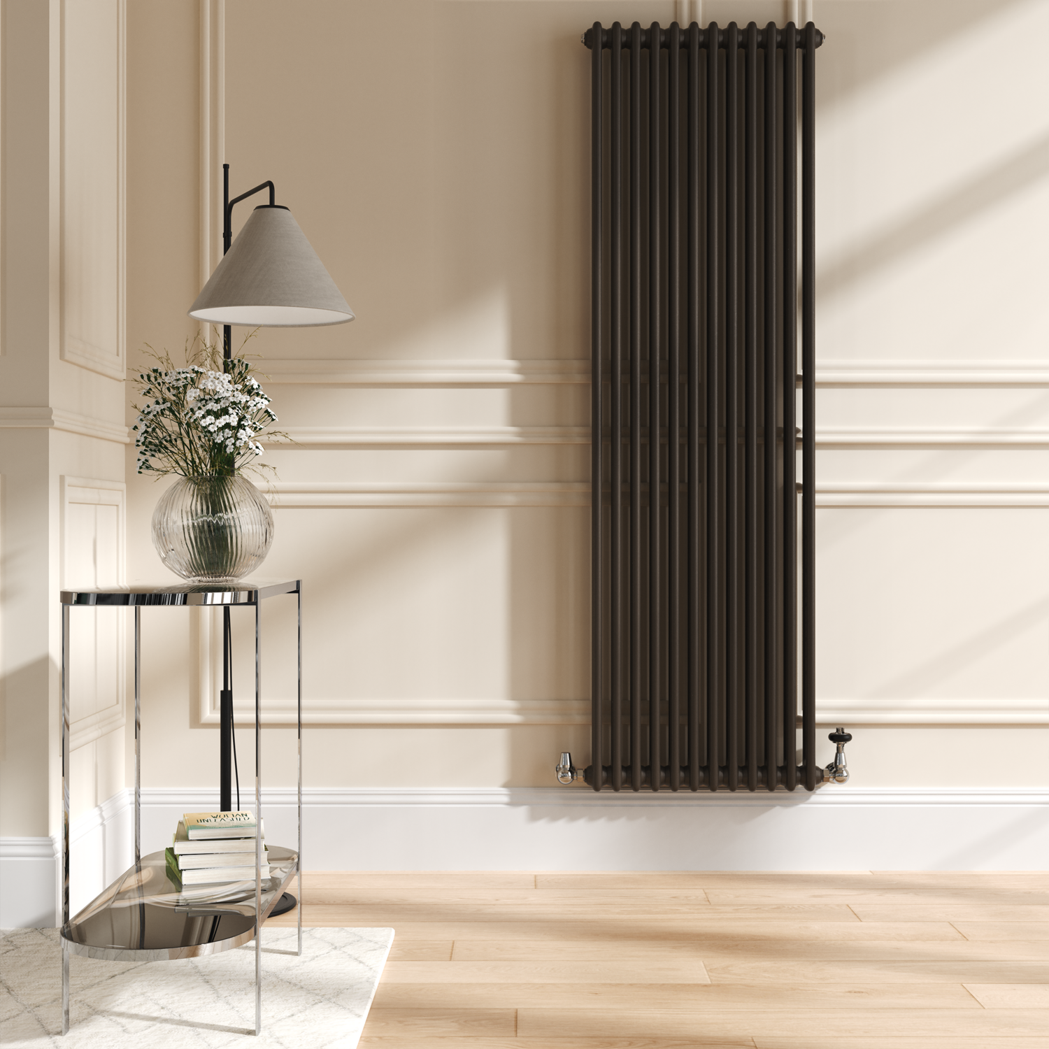 Reggio Brown Russet Vertical Double Column Traditional Radiator 1800X560mm 5279 Btu - Cast Iron Style - Image 3