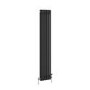 Reggio Midnight Black Vertical Double Column Traditional Radiator 1500x290mm 2229 BTU - Cast Iron Style
