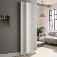 Reggio White Vertical Triple Column Traditional Radiator 1800x560mm 6654 BTU - Cast Iron Style Reggio White Vertical Triple Column Traditional Radiator 1800x560mm 6654 BTU - Cast Iron Style