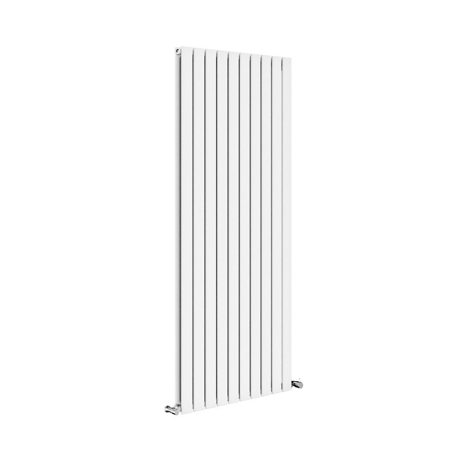 Riace White Vertical Flat Designer Radiator 1600x680mm Double Panel 6145 BTU