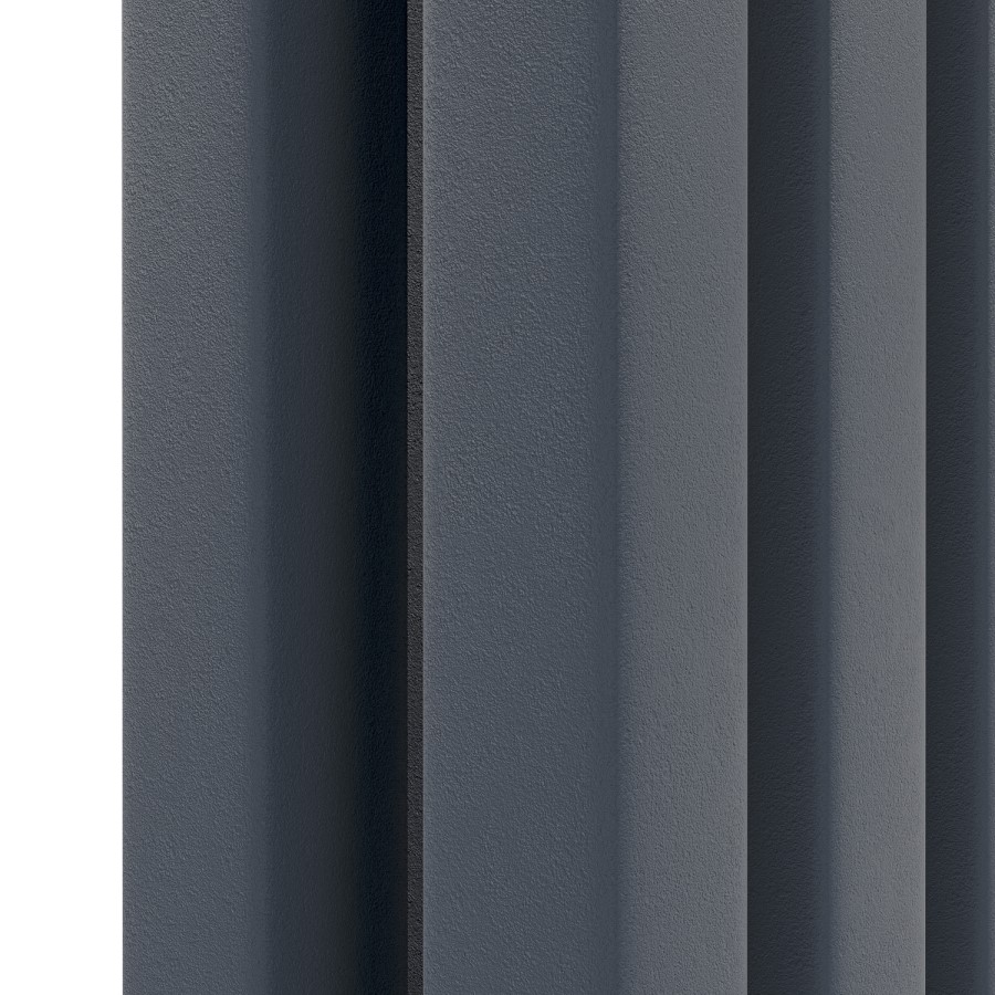 Ravello Anthracite Vertical Square Designer Radiator 1800x450mm Double Panel 5357 BTU