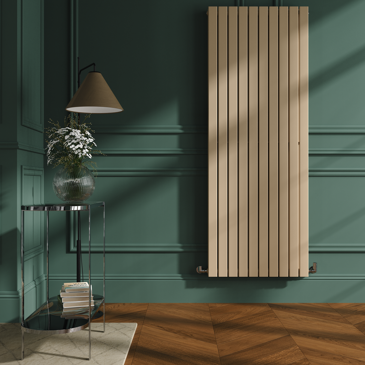 Riace Brown Elk Vertical Flat Designer Radiator 1800X680mm Double Panel 6947 Btu - Image 3
