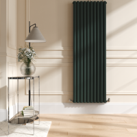 Sorrento Evergreen Vertical Oval Designer Radiator 1800x590mm Double Panel 6229 BTU