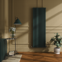 Sorrento Evergreen Vertical Oval Designer Radiator 1800x590mm Double Panel 6229 BTU