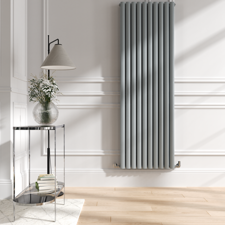 Sorrento Salt & Pepper Vertical Oval Designer Radiator 1800x590mm ...