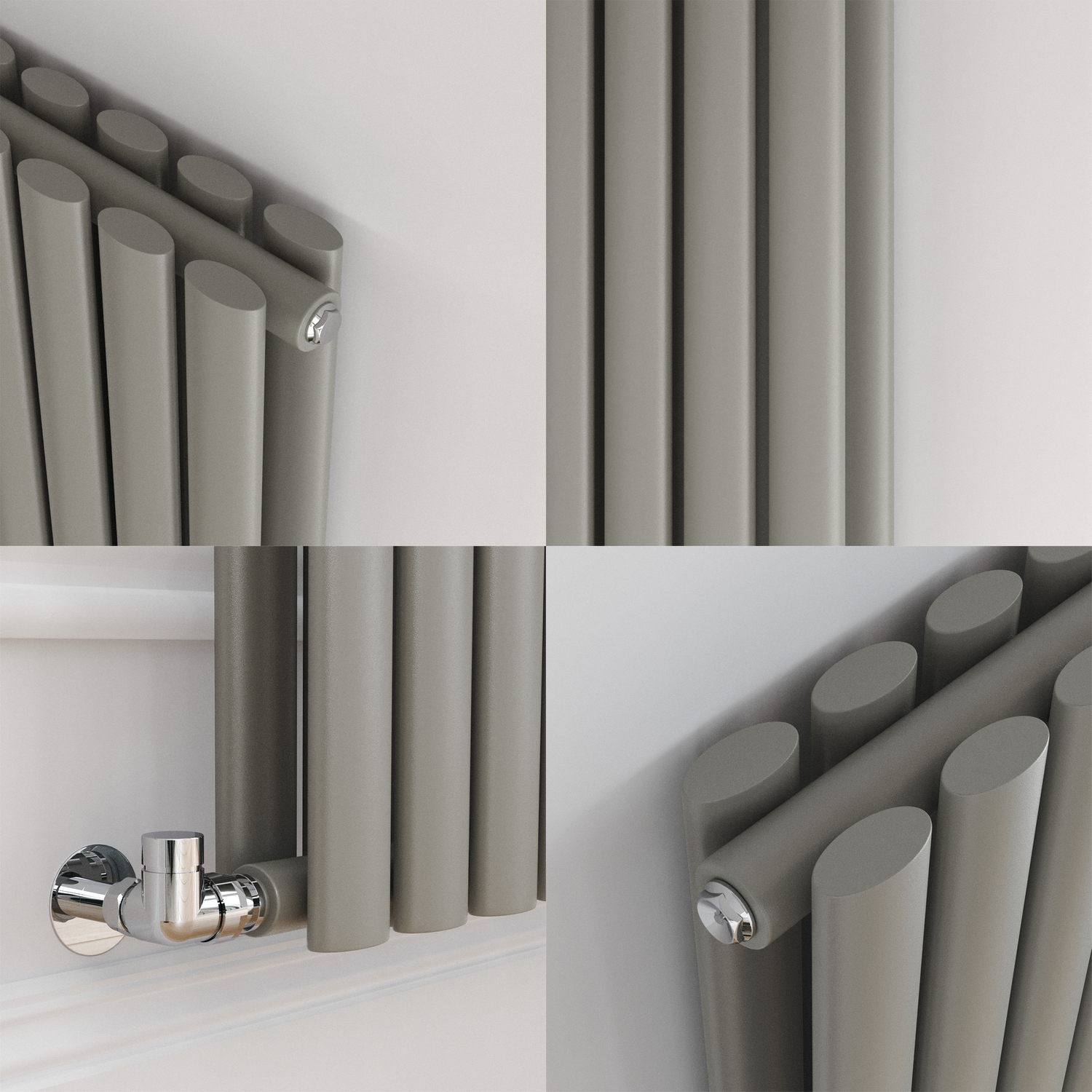 Stone Effect Radiators Sorrento Smoked Stone Vertical Oval Designer Radiator 1800x590mm Double ...
