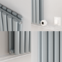 Salt & Pepper Vertical Smart Electric Radiator with Wi-Fi Thermostat - 1.2KW - H1600xW236 - Bathroom Safe