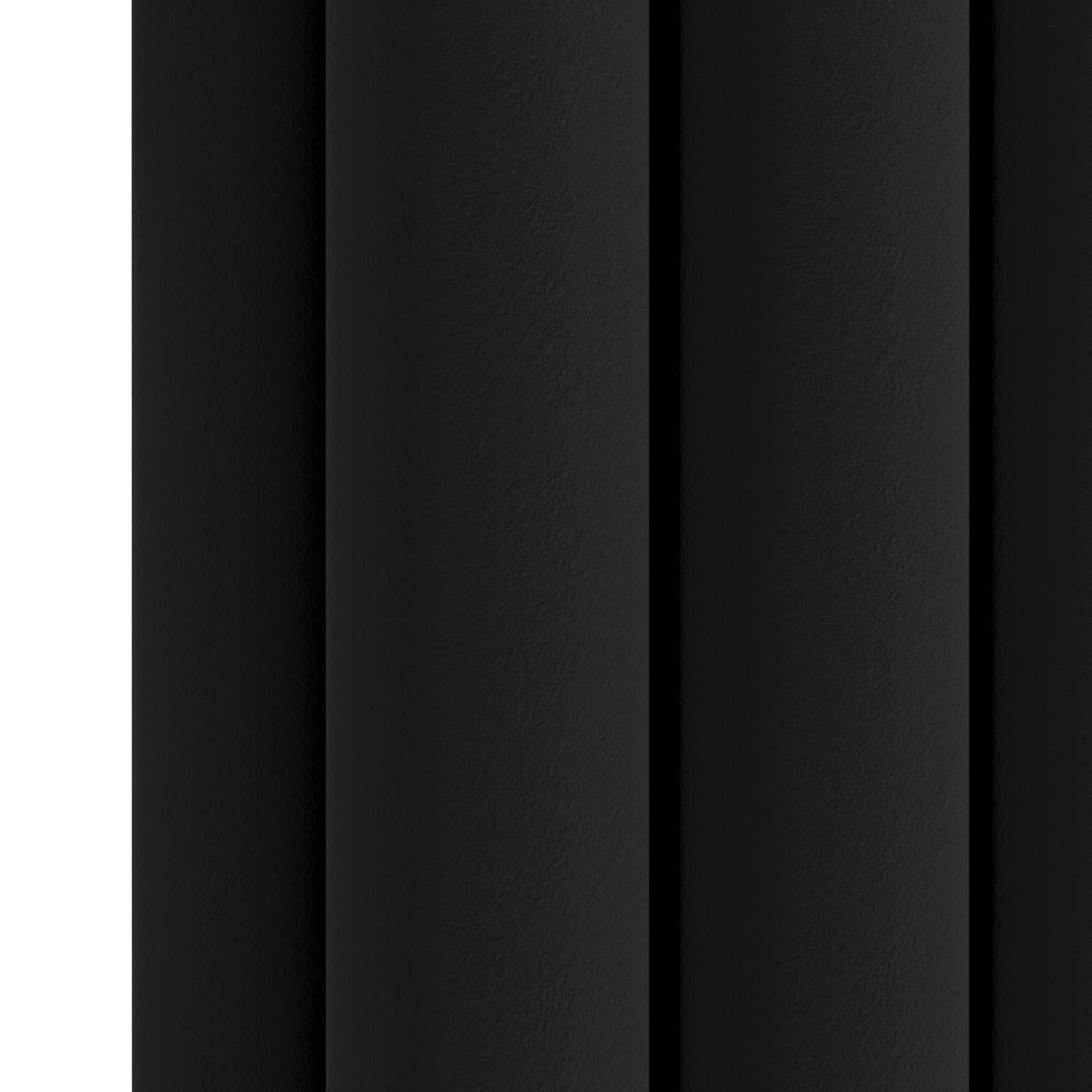 Metro Vertical Radiator - Matt Black - Single Panel (1600mm High) 354mm