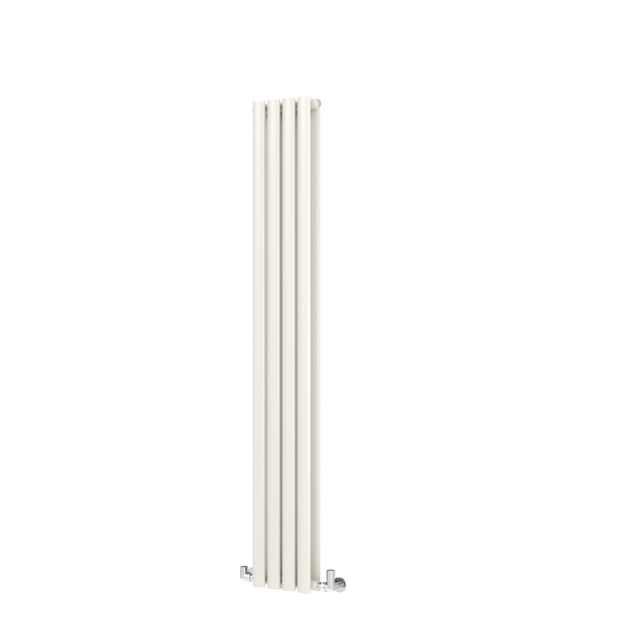 Sorrento Linen Vertical Oval Designer Radiator 1600x236mm Double Panel 2234 BTU