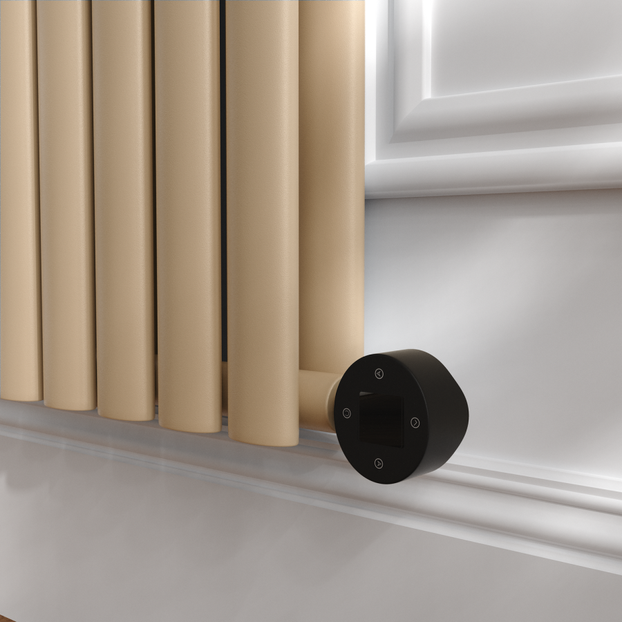 Elephant Radiators Elk Brown Vertical Smart Electric Radiator with Wi-Fi Thermostat ...