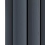 Sorrento Anthracite Vertical Oval Designer Radiator 1600x354mm Double Panel 3351 BTU
