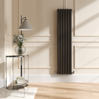 Sorrento Russet Vertical Oval Designer Radiator 1600x354mm Double Panel 3351 BTU