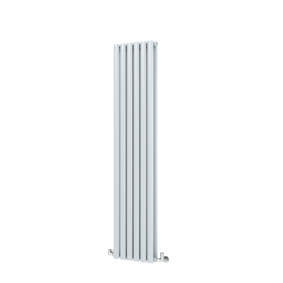 Sorrento Salt & Pepper Vertical Oval Designer Radiator 1600x354mm Double Panel 3351 BTU
