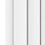 Sorrento White Vertical Oval Designer Radiator 1600x354mm Double Panel 3351 BTU