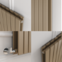 Riace Beige grey Vertical Flat Designer Radiator 1800x408mm Double Panel 4168 BTU