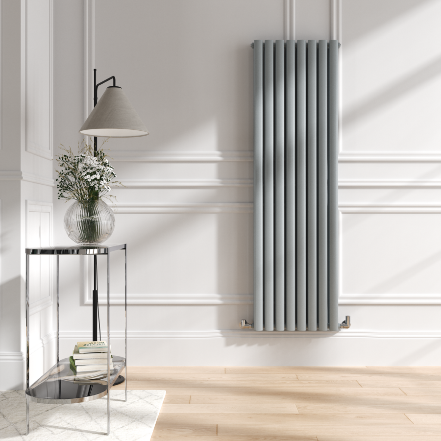 Sorrento Salt & Pepper Vertical Oval Designer Radiator 1600x472mm ...