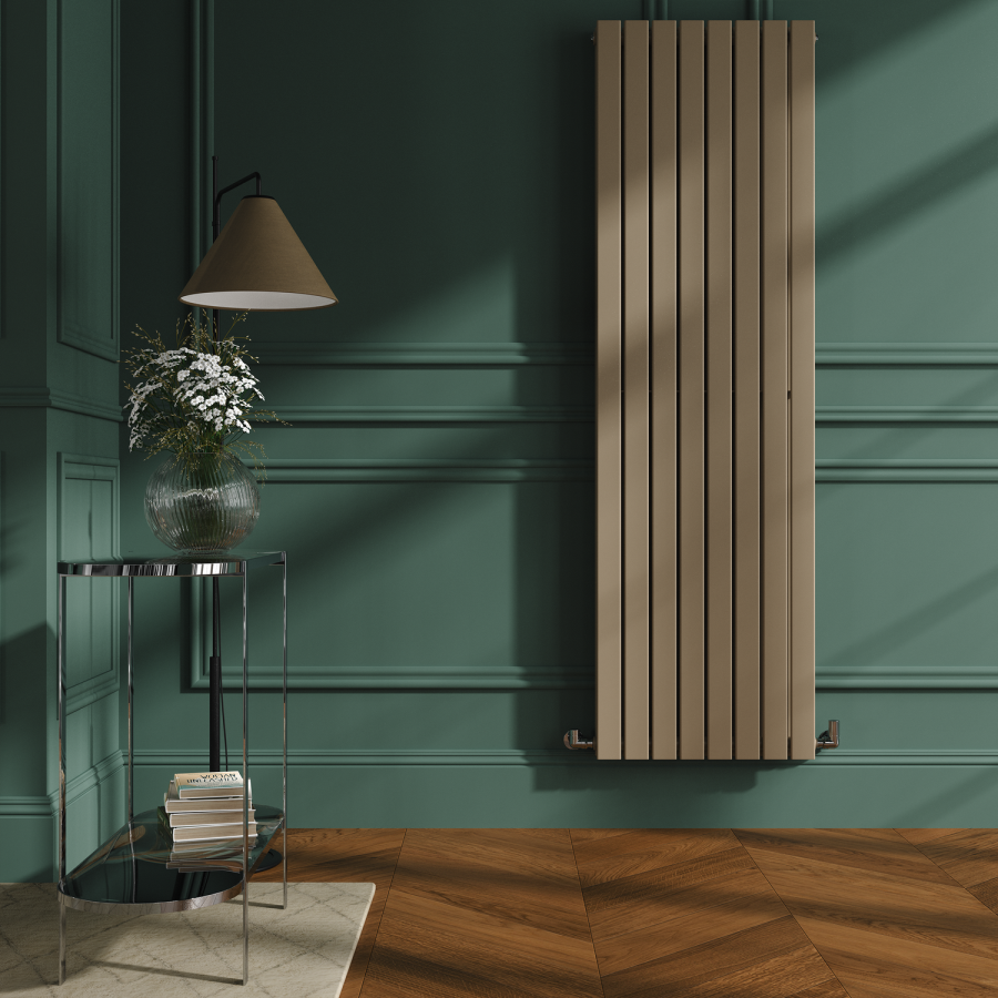 Greige Radiator Riace Beige grey Vertical Flat Designer Radiator 1800x544mm Double ...
