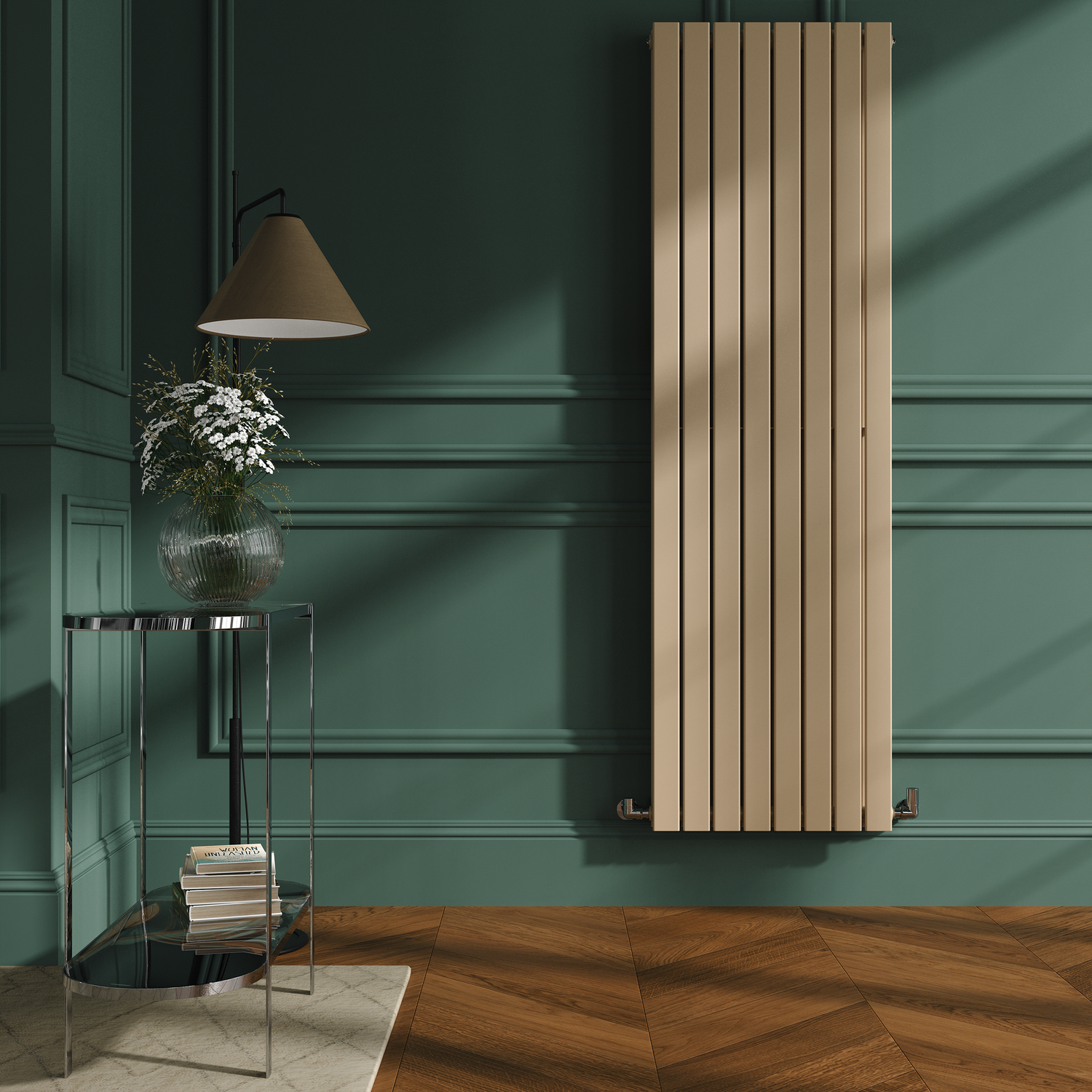 Raize Radiator Riace Elk brown Vertical Flat Designer Radiator 1800x544mm Double Panel ...