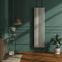 Sorrento Linen Vertical Oval Designer Radiator 1800x472mm Double Panel 4983 BTU