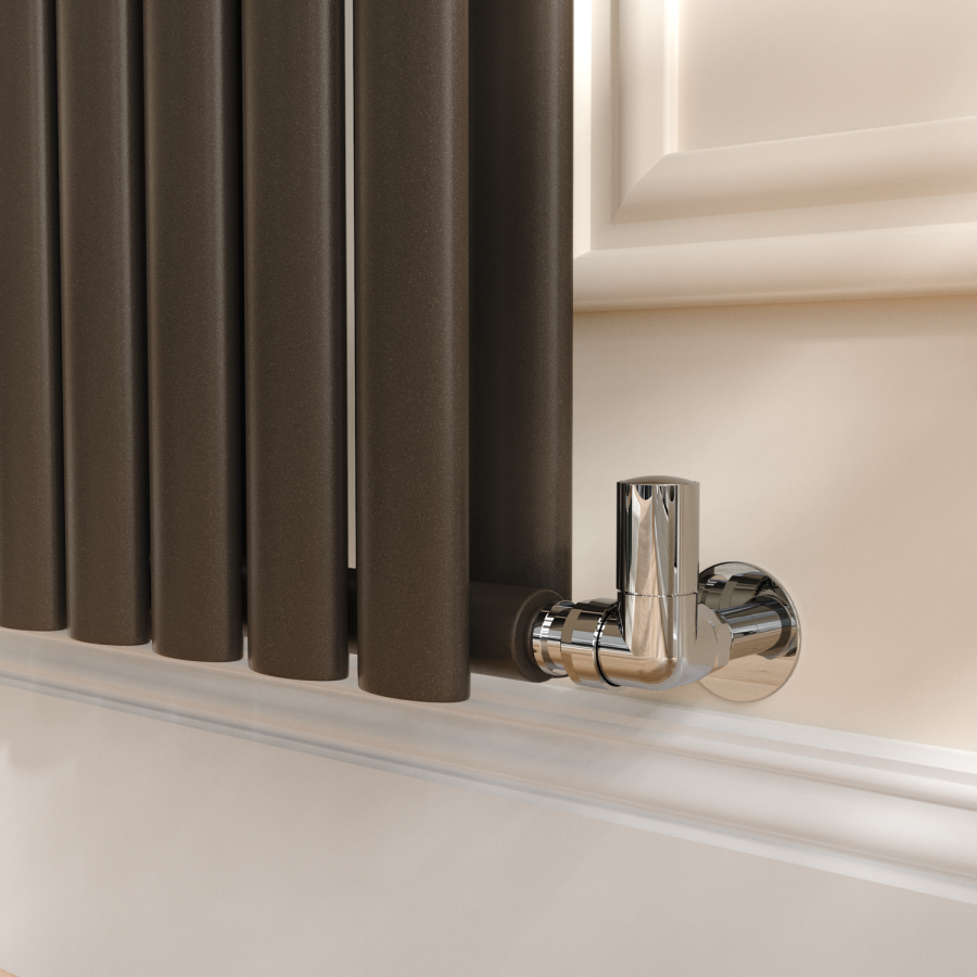 Sorrento Russet Vertical Oval Designer Radiator 1800x472mm Double Panel 4983 BTU