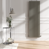 Riace Smoked Stone Vertical Flat Designer Radiator 1800x544mm Double Panel 5557 BTU