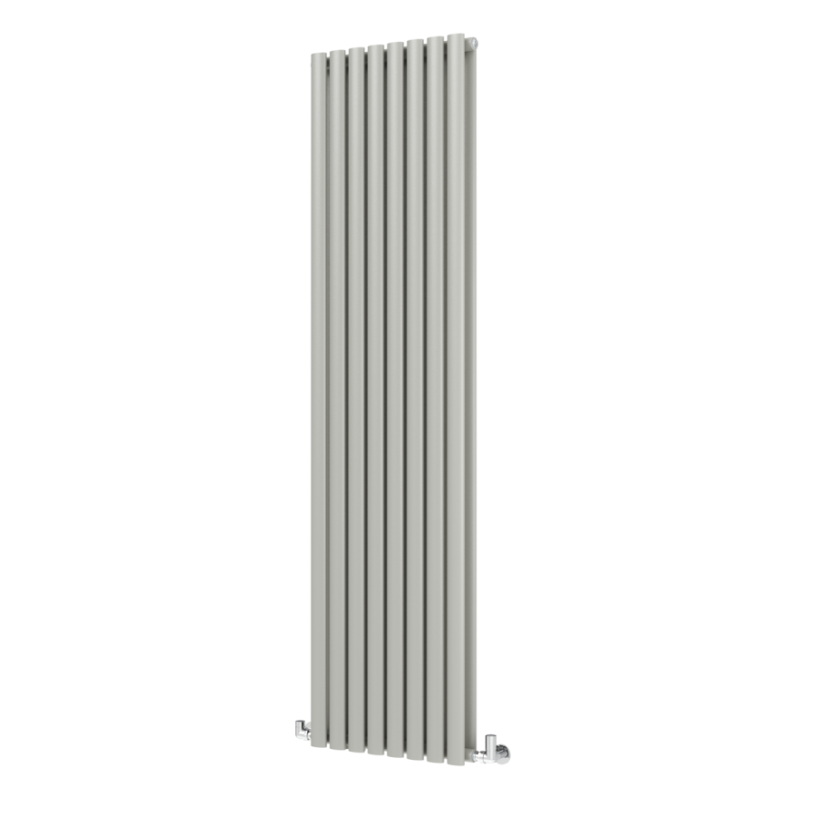 Sorrento Smoked Stone Vertical Oval Designer Radiator 1800x472mm Double Panel 4983 BTU