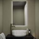 VELA400 Rectangular Backlit Heated Bathroom Mirror with Lights 700 x 400mm - Vela