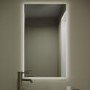Rectangular Backlit Heated Bathroom Mirror with Lights 700 x 400mm - Vela