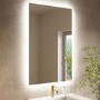 Rectangular Backlit Heated Bathroom Mirror with Lights & Bluetooth Speaker 700 x 500mm - Vela