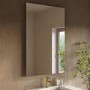 Rectangular Backlit Heated Bathroom Mirror with Lights & Bluetooth Speaker 700 x 500mm - Vela