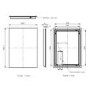 Rectangular Backlit Bathroom Mirror with Battery Operated Lights 700 x 500mm - Vela