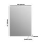 Rectangular Backlit Bathroom Mirror with Battery Operated Lights 700 x 500mm - Vela