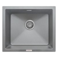 Single Bowl Inset / Undermount  Grey Granite Kitchen Sink with Reversible Drainer - Essence