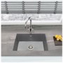 Single Bowl Inset / Undermount  Grey Granite Kitchen Sink with Reversible Drainer - Essence