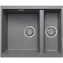 1.5 Bowl Undermount Grey Granite Composite Kitchen Sink Reversible - Essence