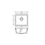 1.5 Bowl Undermount Grey Granite Composite Kitchen Sink Reversible - Essence