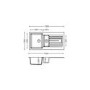 1.5 Bowl Undermount Grey Granite Composite Kitchen Sink Reversible - Essence