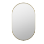 Oval Brass Backlit Bathroom Mirror with Battery Operated Lights 500 x 800mm - Venus