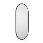 Oval Black Backlit Heated Bathroom Mirror with Lights 500 x 1000mm - Venus