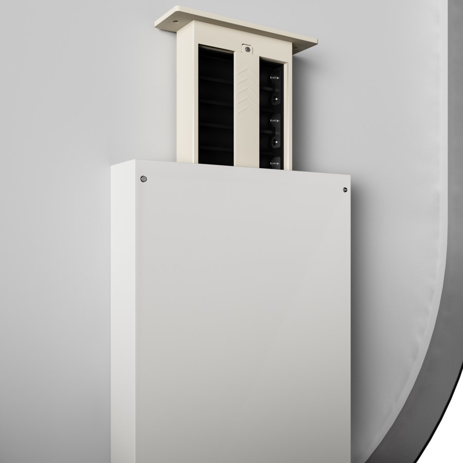 ONLY OPENED - Oval Black Backlit Bathroom Mirror with Battery Operated Lights 500 x 800mm - Venus