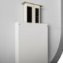ONLY OPENED - Oval Black Backlit Bathroom Mirror with Battery Operated Lights 500 x 800mm - Venus