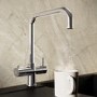 Chrome 4 in 1 Instant Boiling Hot Kitchen Mixer Square Tap with 3L Boiler - Pronto Vesta