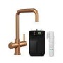 Brushed Bronze 3 in 1 Instant Boiling Hot Kitchen Mixer Square Tap with 3L Boiler - Pronto Vesta