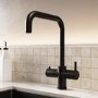 Black 3 in 1 Square Spout Boiling Water Tap- Pronto Vesta
