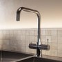 Chrome 3 in 1 Square Spout Boiling Hot Kitchen Mixer Tap with 2.4L Boiler and Filter - Pronto Vesta