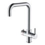 Chrome 3 in 1 Square Spout Boiling Hot Kitchen Mixer Tap with 2.4L Boiler and Filter - Pronto Vesta