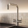 ONLY OPENED - Nickel 3 in 1 Square Spout Boiling Water Tap- Pronto Vesta